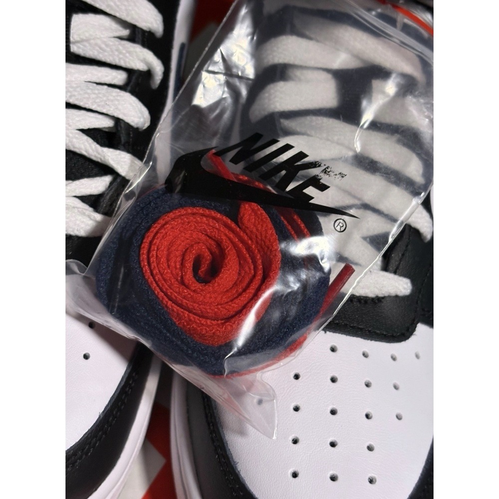 Nike Court Borough Mid 2 BG White University Red Black Blue Size 7Y DO5889 161 - Picture 9 of 11